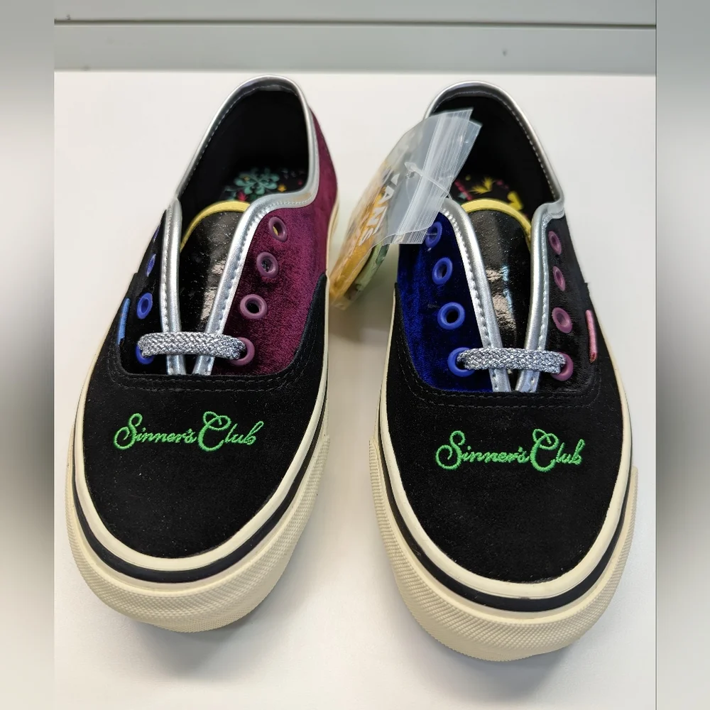Vans Vault Feature Sinner's Club OG Authentic LX Velour Suede Sneakers Women 6.5